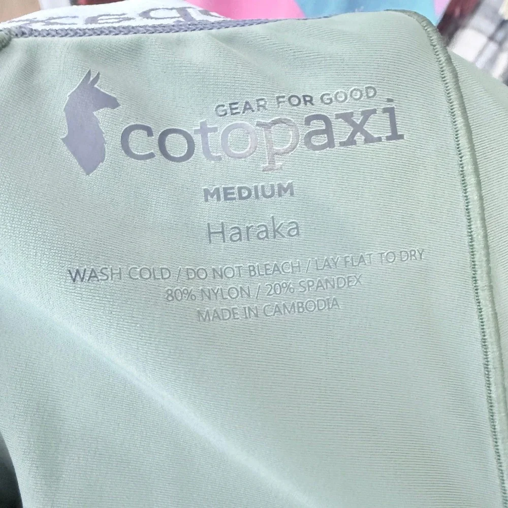 Cotopaxi‎ Haraka Mens Medium Blue Green Baselayer Thermal Leggings